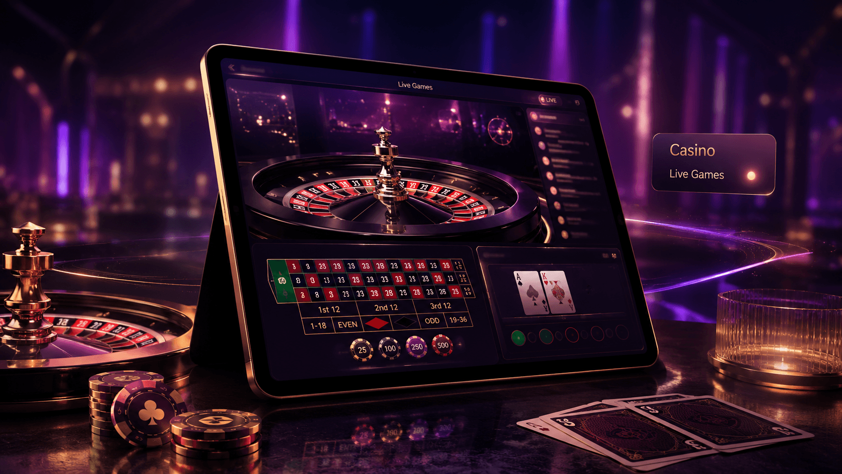 PlayLive live casino table