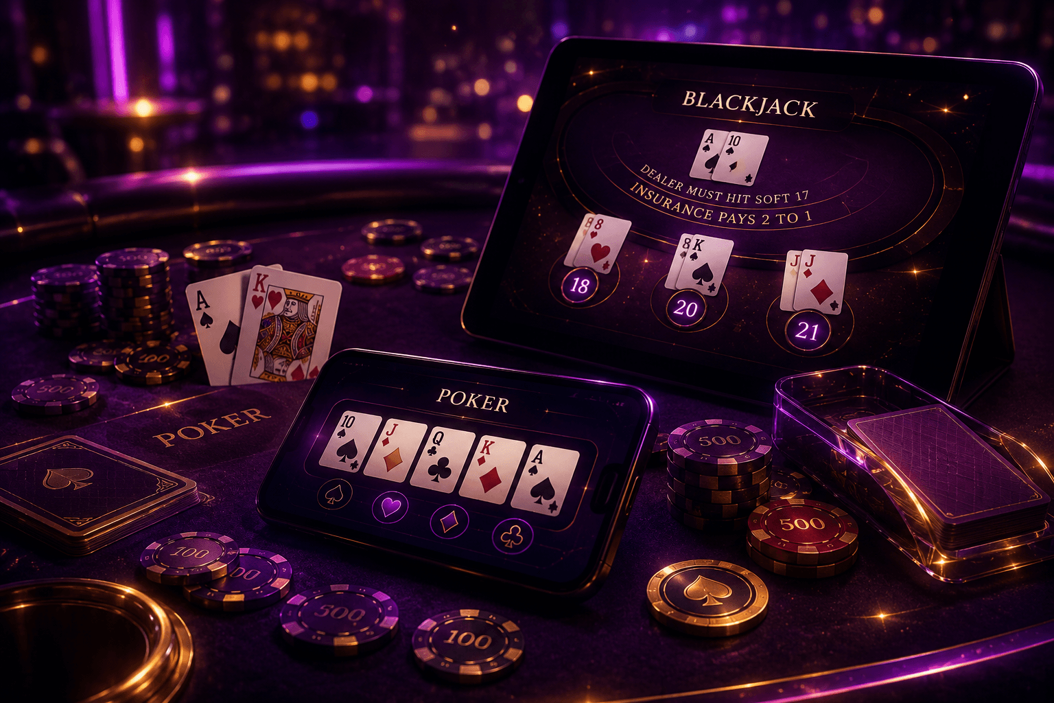 PlayLive poker and blackjack table games